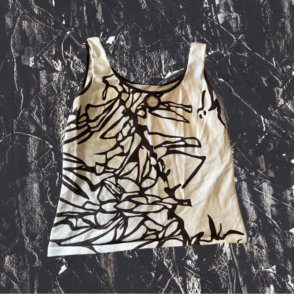 vintage botanical graphic tank
